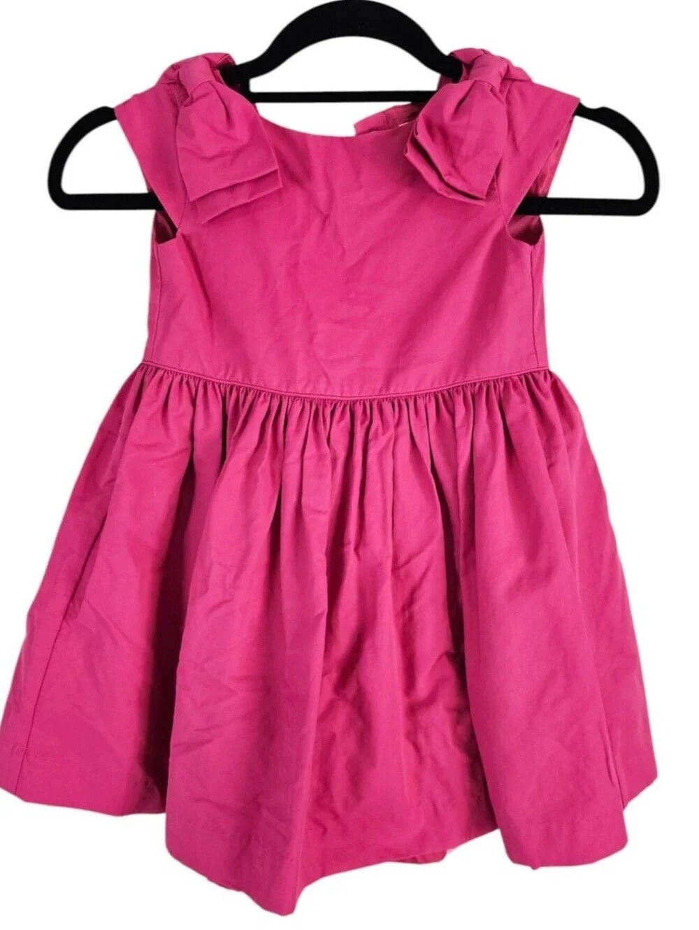 Girl Sz 3T Sugar Plum Bow Silk Dress by Janie and Jack Pink